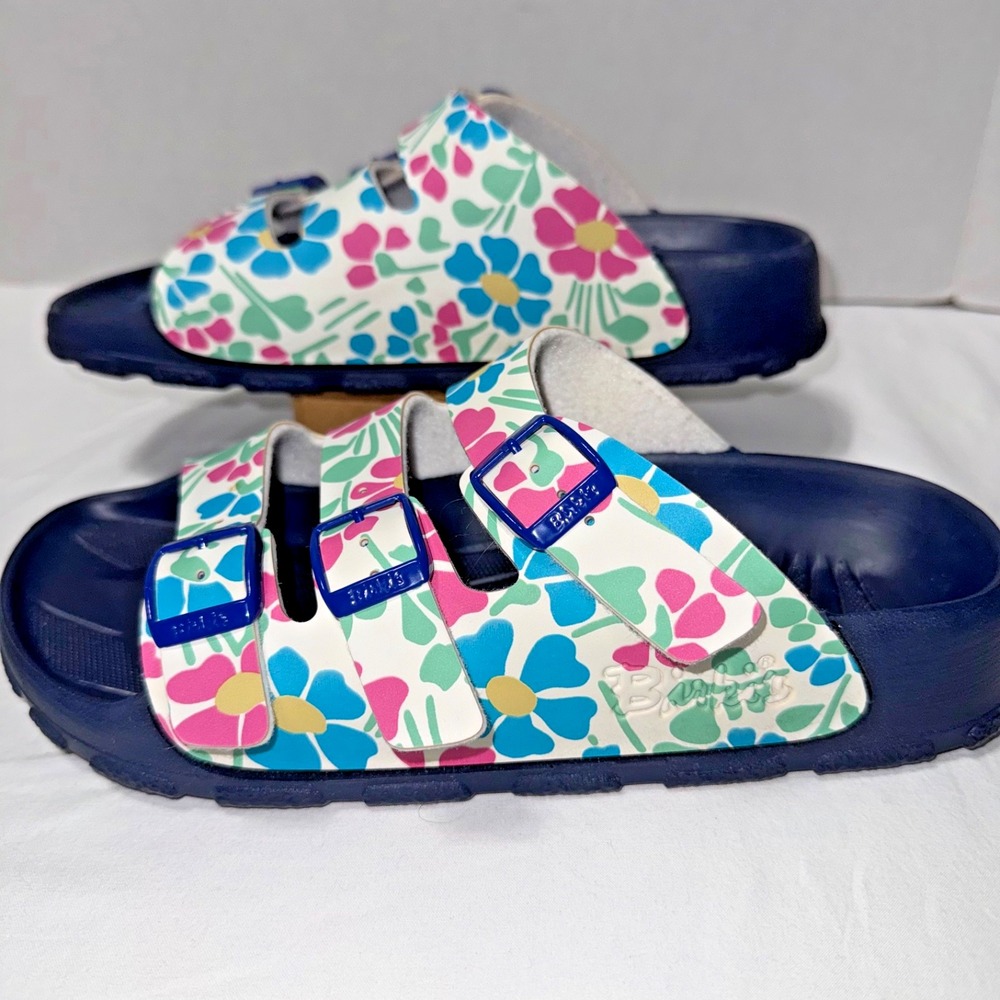 New BIRKENSTOCK SANSIBAR Womens Multicolor Floral Sandal Slide Size 8-8.5 (39)